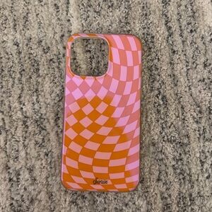 Sonix Pink and Orange Checkered Phone Case